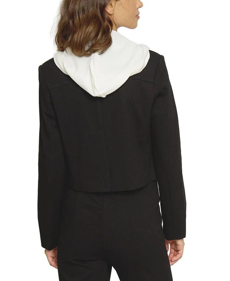 Central Park West Women's Cropped Fitted Dickey Jacket