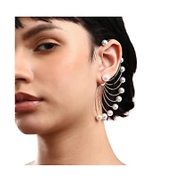 Sohi Gold-Plated Swirl Stud Earrings