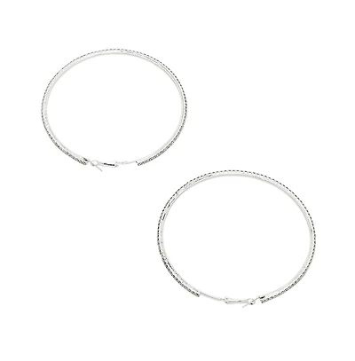 Sohi Silver-Plated American Hoop Earring