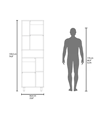 Buckshot Kitchen Pantry with Open Storage and 2 Doors, White