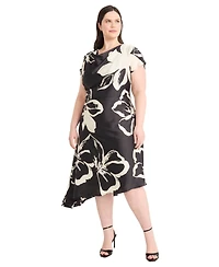 Maggy London Plus Short-Sleeve A-Line Dress