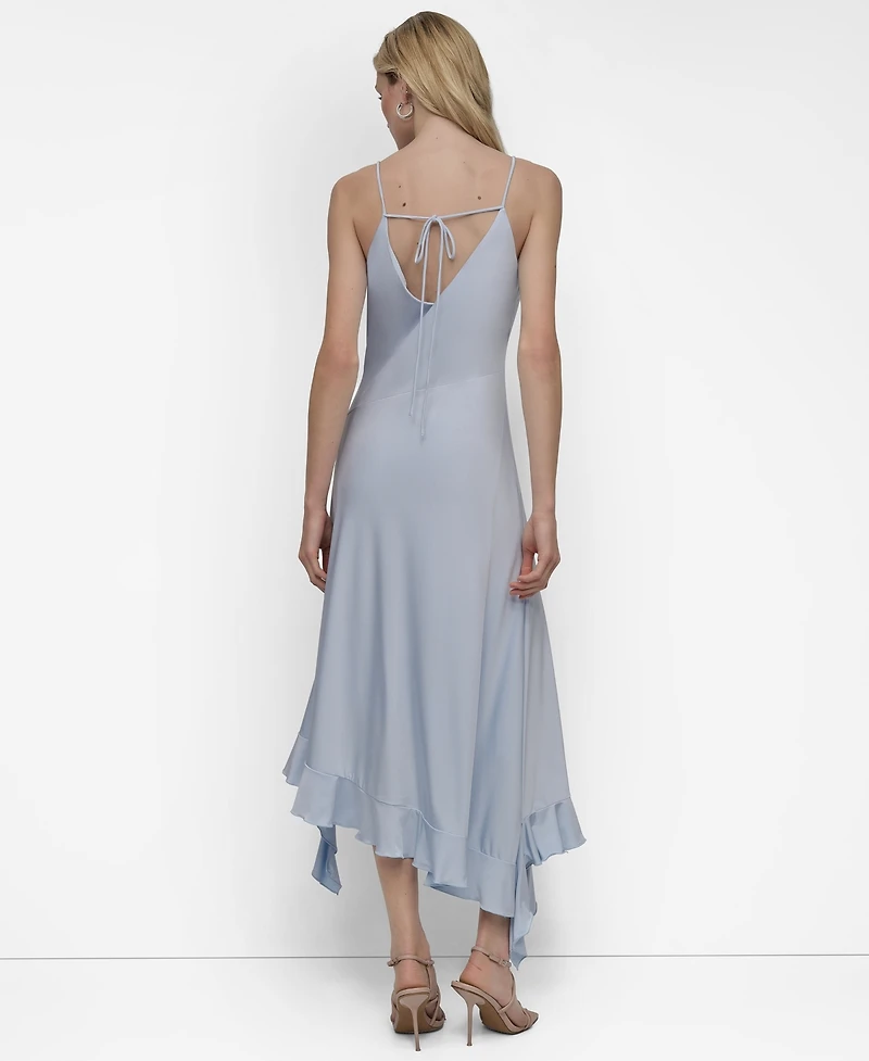 Dkny Women's Ruffled-Hem Midi Slip Dress
