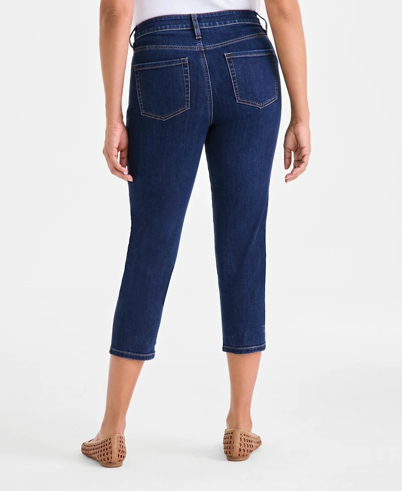 Style & Co Women's Mid-Rise Straight Leg Ankle Jeans, Exclusively at Macy's