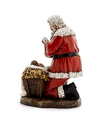 Napco 9" Kneeling Santa with Baby Jesus