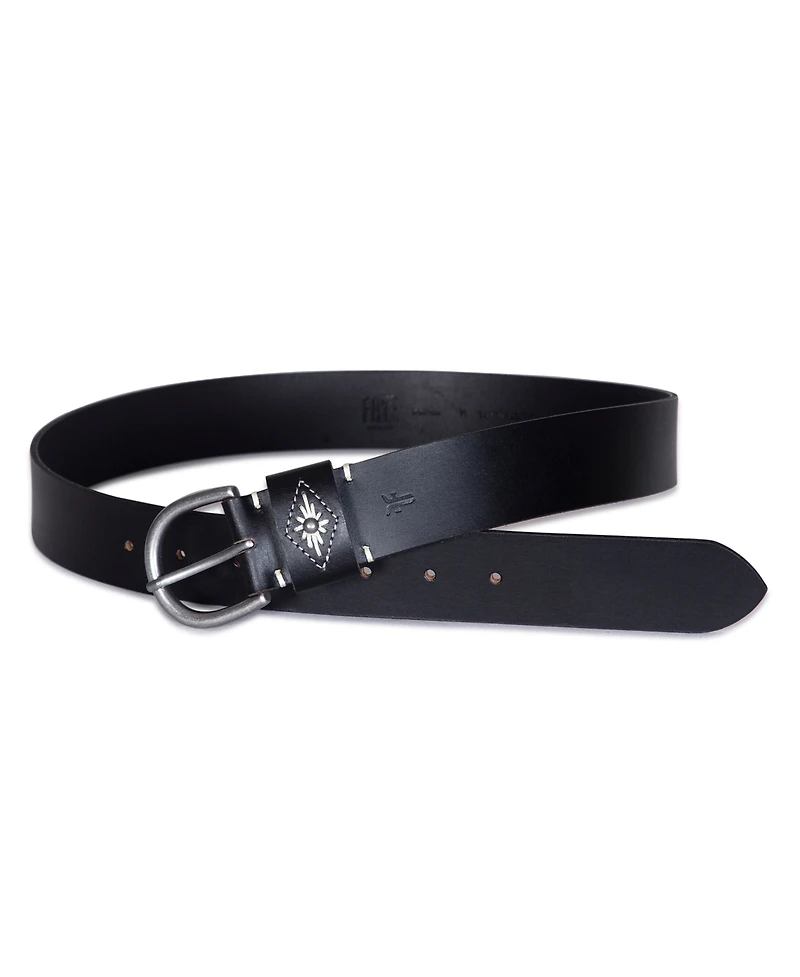 Frye Women's Embroidery On Loop Belt
