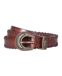 Frye Women's Leather Laced Buckle Belt