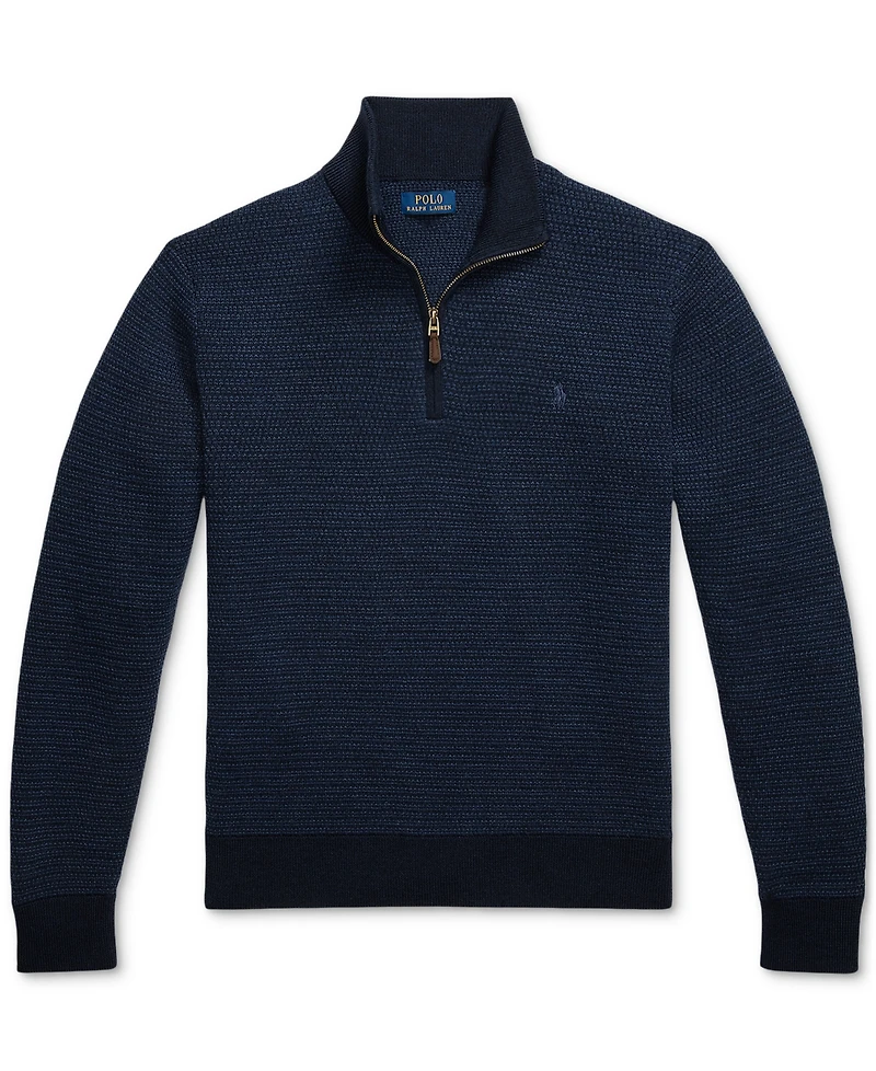 Polo Ralph Lauren Men's Washable Wool Quarter-Zip Sweater