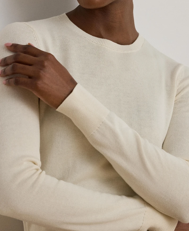 Lauren Ralph Women's Cotton-Blend Sweater