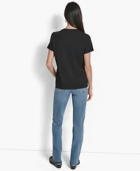 Dkny Women's Skyscraper Logo Crewneck T-Shirt