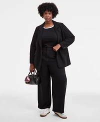 On 34th Trendy Plus One-Button Notch-Collar Blazer, Macy's Exclusive