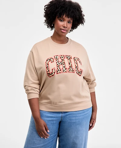 On 34th Trendy Plus Chic Crewneck Sweatshirt, Macy's Exclusive