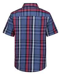 Tommy Hilfiger Big Boys Plaid Short Sleeve Woven Shirt