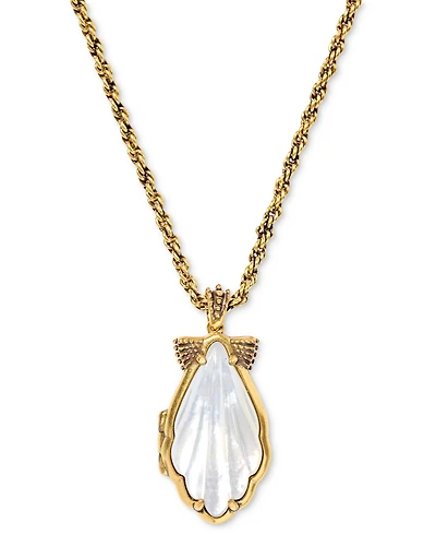 Kendra Scott Gold-Tone Alexa Locket Short Pendant 19" Necklace