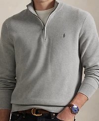 Polo Ralph Lauren Men's Mesh-Knit Cotton Quarter-Zip Sweater