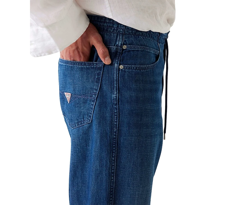 Guess Men's Owen Drawcord Denim Joggers