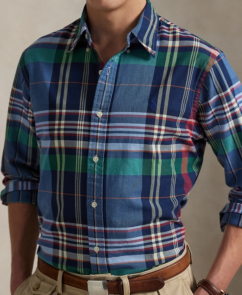 Polo Ralph Lauren Men's Classic-Fit Plaid Oxford Shirt