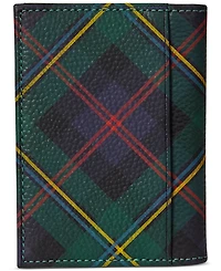 Polo Ralph Lauren Men's Plaid Leather Folded Card Case