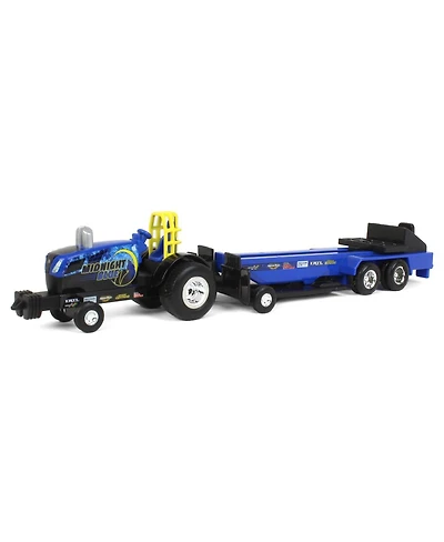 1/64 New Holland "Midnight Blue" Pulling Tractor with Pulling Sled