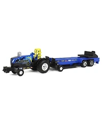 1/64 New Holland "Midnight Blue" Pulling Tractor with Pulling Sled