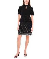 Msk Women's Keyhole Short A-Line Dress