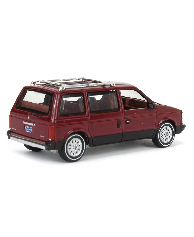 1/64 Auto World 1985 Dodge Caravan, Crimson Red Mighty Minivans