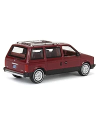 1/64 Auto World 1985 Dodge Caravan, Crimson Red Mighty Minivans