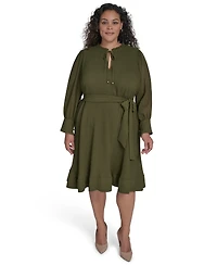 Eliza J Plus Pleated Chiffon Dress