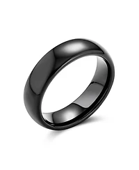 Bling Jewelry Plain Simple Dome Titanium Eternity Band Ring Comfort Fit 6mm
