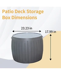 Mondawe Waterproof Round Deck Storage Bin (Hdpe Material)