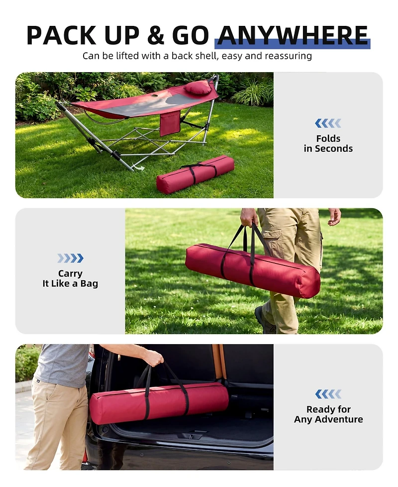 Sugift 4-Person Dome Tent Automatic Camping Tent with Carrying Bag, Yellow