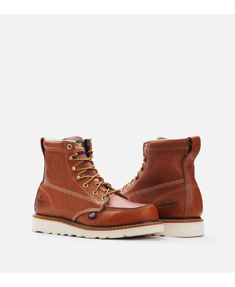 Thorogood Men's American Heritage 6" Tobacco Moc Toe Work Boots for Men