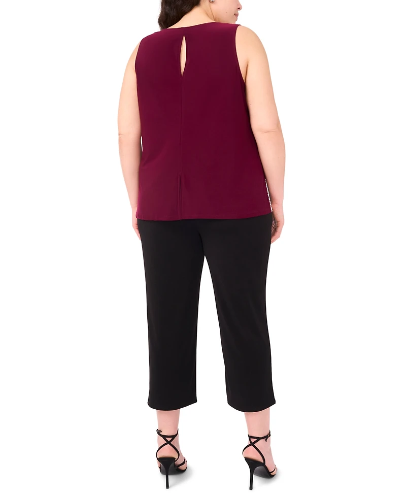 Msk Plus Round-Neck Sleeveless Top