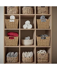 Casafield Set of 4 Water Hyacinth Storage Baskets with Handles