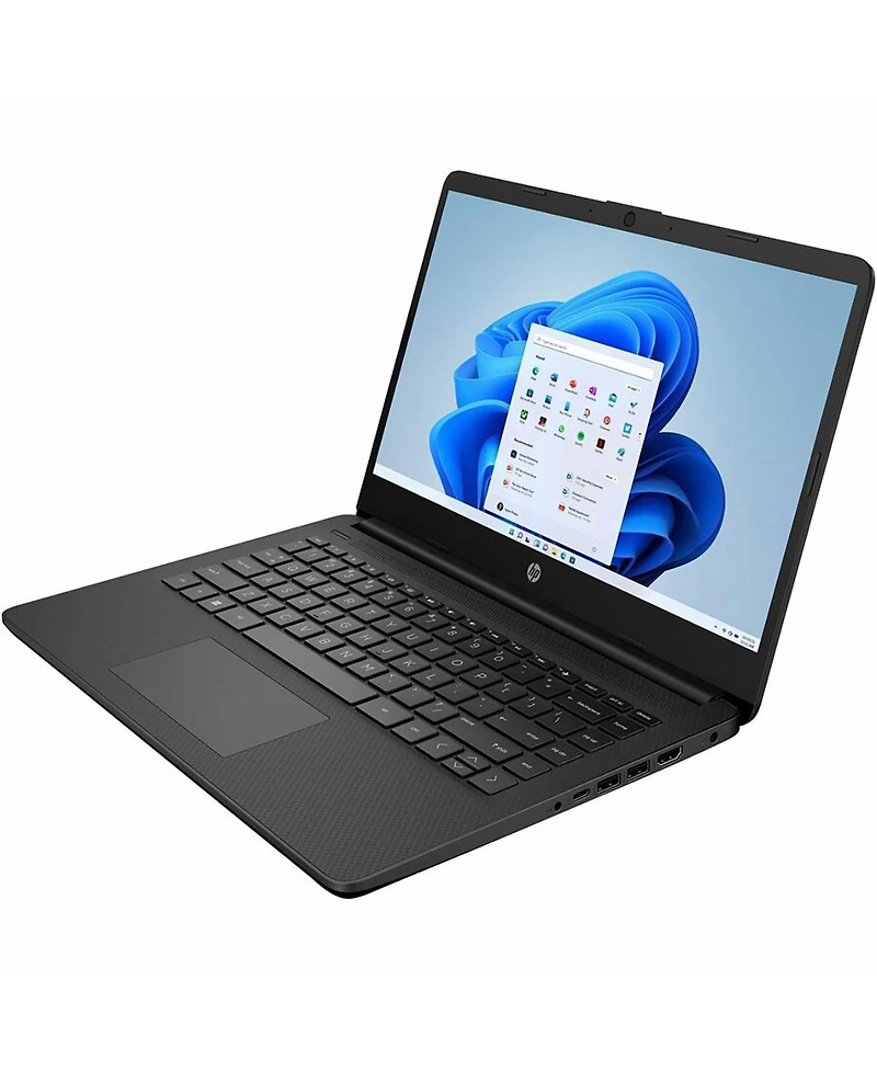 Hp 14-dq3110nr 14" Hd Laptop, Intel Celeron N4500 1.1GHz, 4GB Ram, 64GB eMMC, Windows 11 Home S Mode, Jet Black