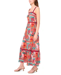 Msk Petite Sleeveless Square-Neck Maxi Dress