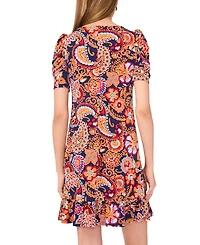 Msk Petite Short-Sleeve Jersey Shift Dress