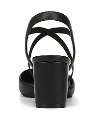 LifeStride Women's April Block Heel Ankle Strap Slingback Pumps