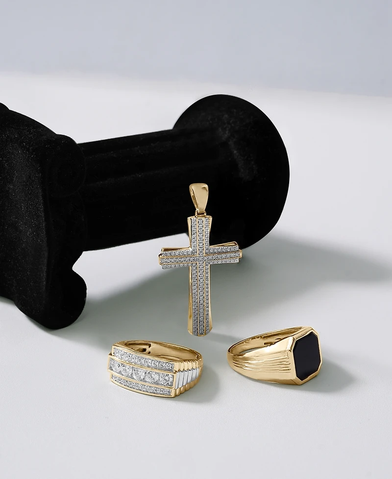 Men's Diamond Cross Pendant (1/2 ct. t.w) in 14k White Gold