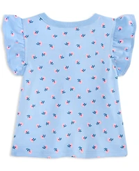 First Impressions Baby Girls Flutter Sleeve 3-24 Month Floral T-Shirt, Exclusively at Macy's