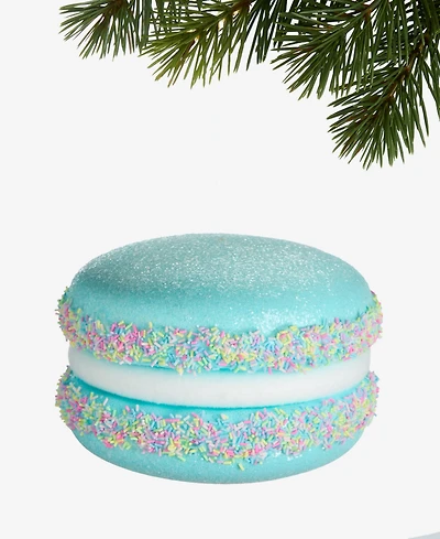 Holiday Lane Sugar Plum Large Blue Macron With Sprinkles Ornament, Macy's Exclusive
