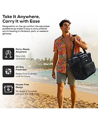 Quiksilver Coastal Collection 48-72H 5 Layer Insulated Zipperless Box Cooler with Adjustable Strap and Air Sealed Lid
