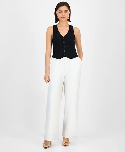Tahari Asl Women's Colorblocked Vest Jumpsuit