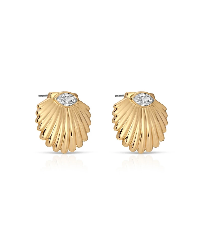 Ettika Santorini Shell Stud Earrings