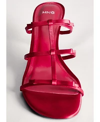 Mango Women's Strappy Heeled Bow Sandals