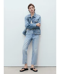 Mango Women's Mid-Rise Straight Jeans