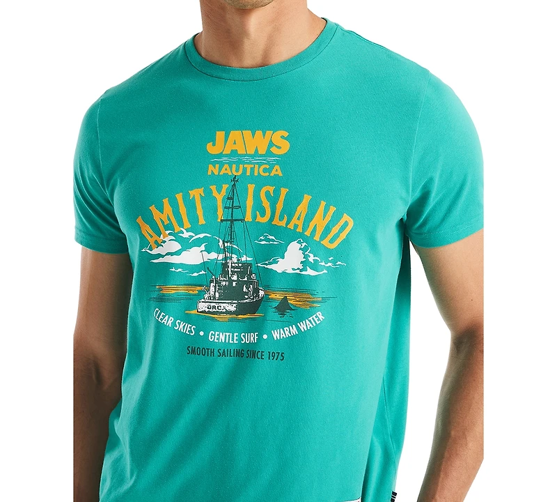 Jaws x Nautica Men's Classic-Fit Graphic T-Shirt