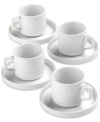 The Cellar Whiteware Espresso Cup & Saucer Set, Service for 4, Macy's Exclusive