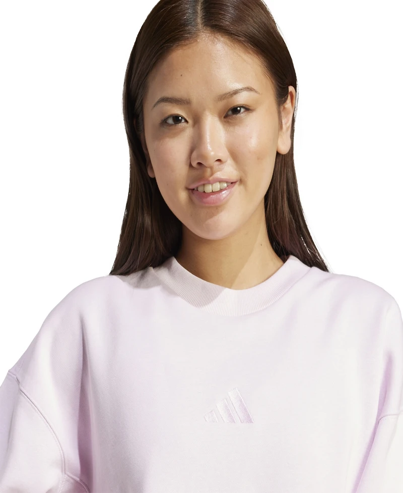 adidas Women's All Fleece Loose Crew Neck Sweatshirt