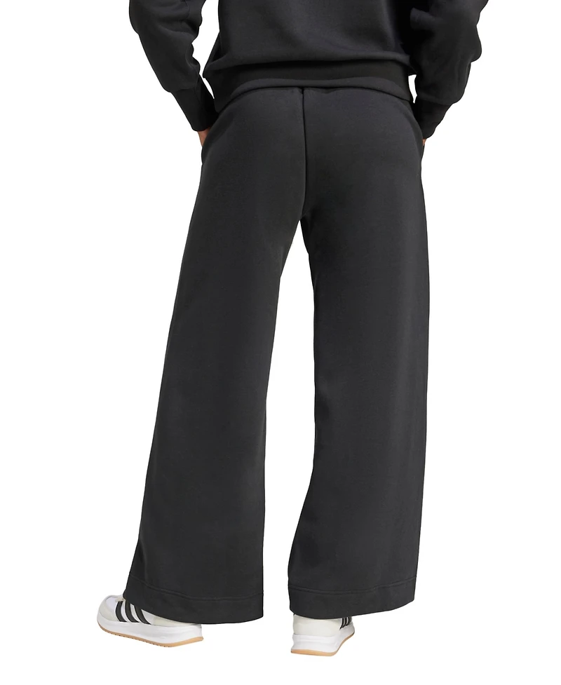 adidas Women's All Szn Fleece Loose Wide-Leg Pants