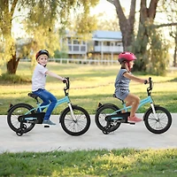 Kids Bike with Training Wheels for Older Children Adjustable Seat and Handlebar